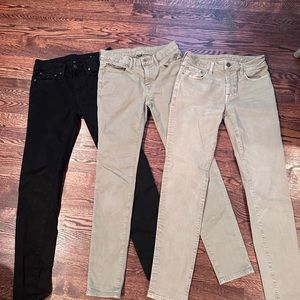 Lot of 3 American Eagle Flex Skinny Chinos 28x32